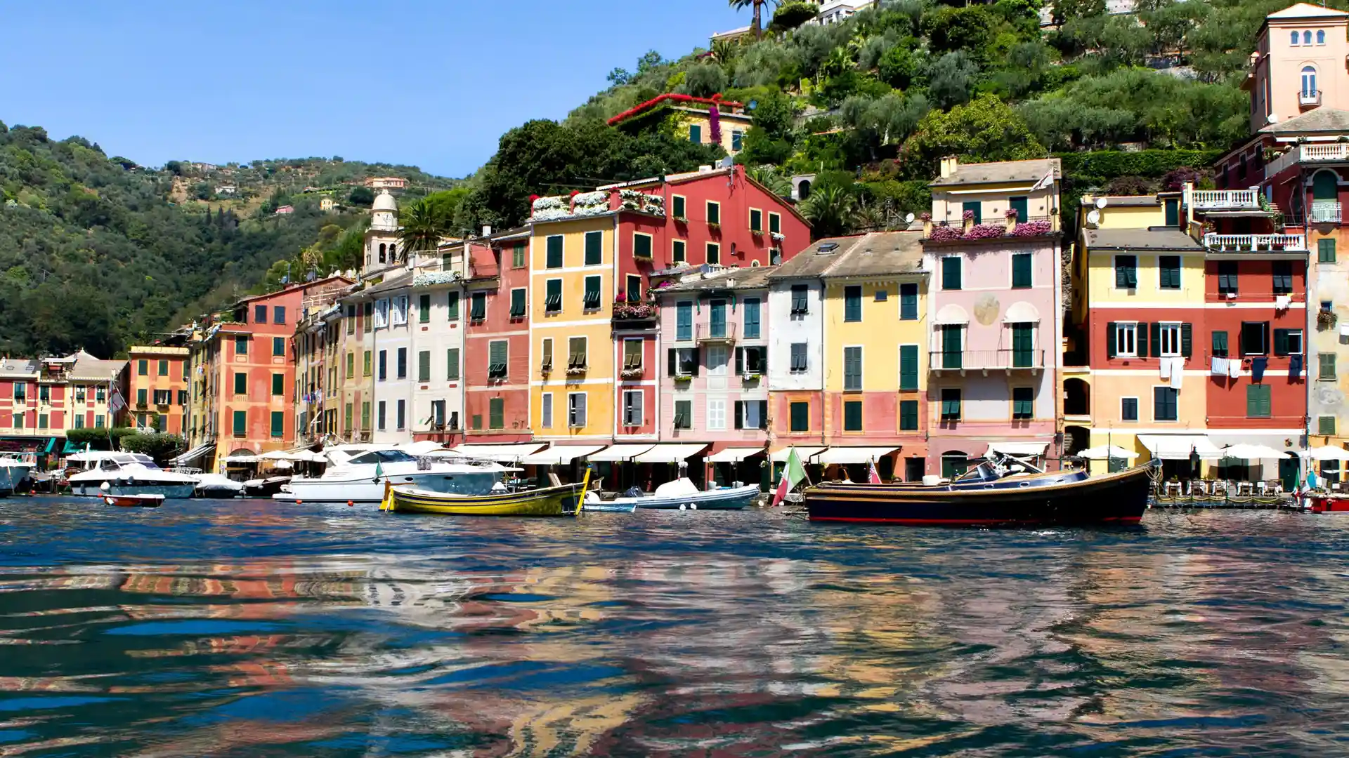 Colorful waterfront buildings in Portofino, Italy