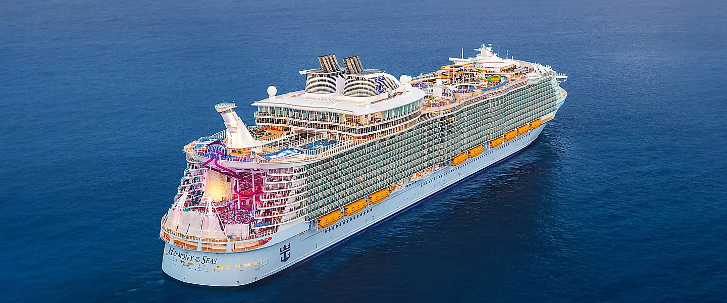 Harmony of the Seas sailing on open water