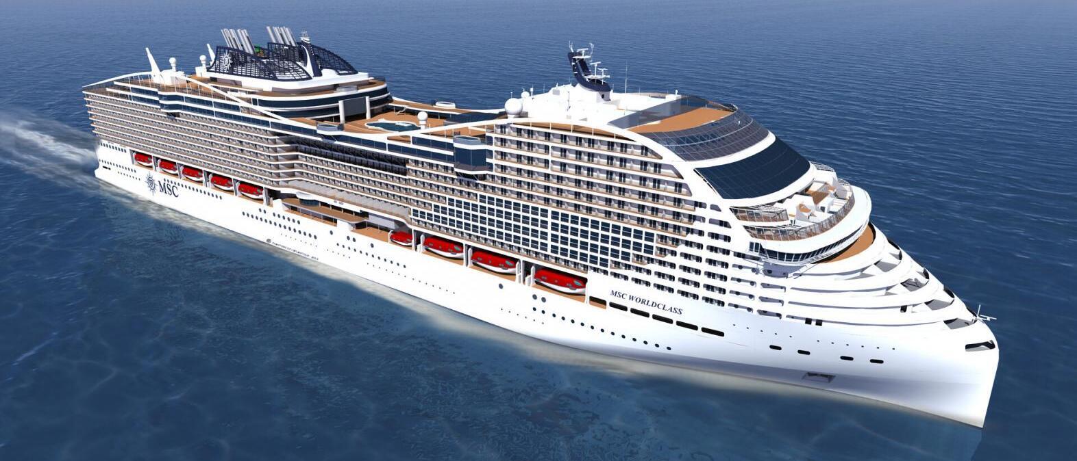 MSC World Europa sailing at sea